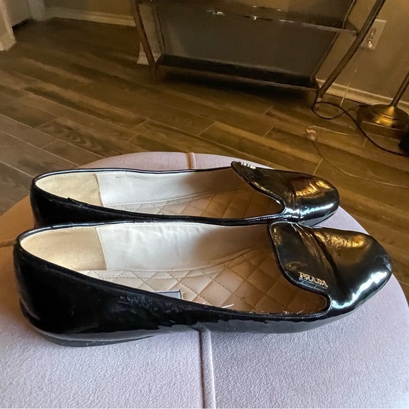 PRADA Milano Black Leather Women’s Slip On Loafers,good Condition, Size 38.5 - Picture 6 of 10